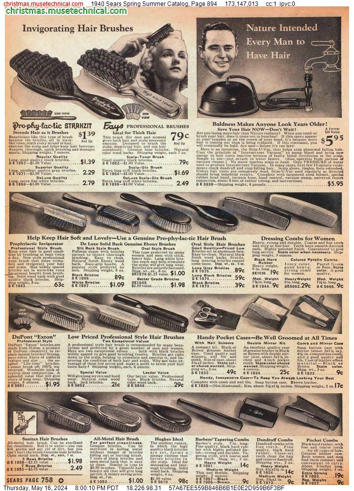 1940 Sears Spring Summer Catalog, Page 894