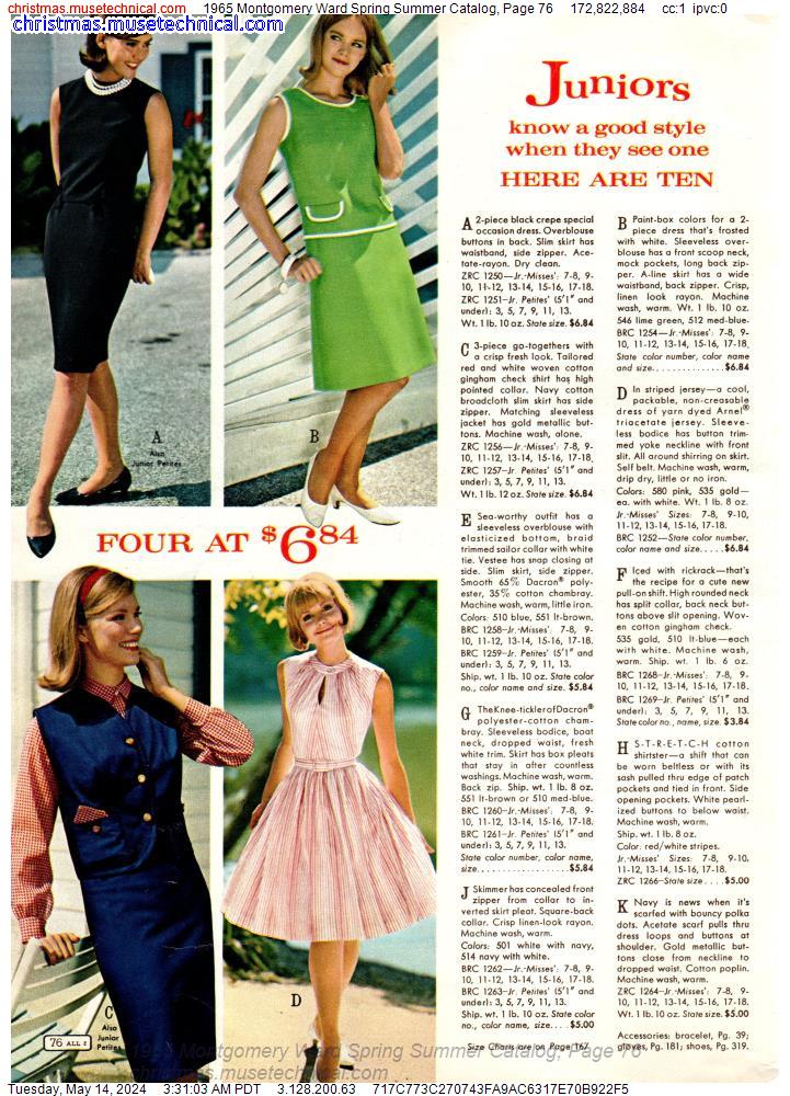 1965 Montgomery Ward Spring Summer Catalog, Page 76