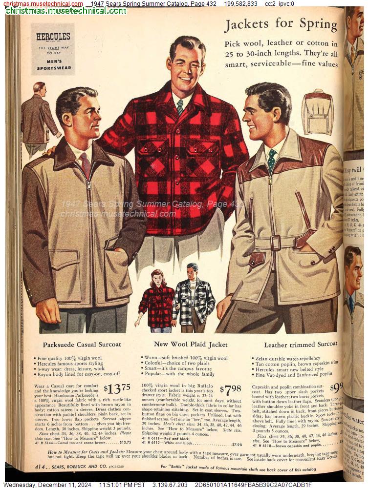 1947 Sears Spring Summer Catalog, Page 432