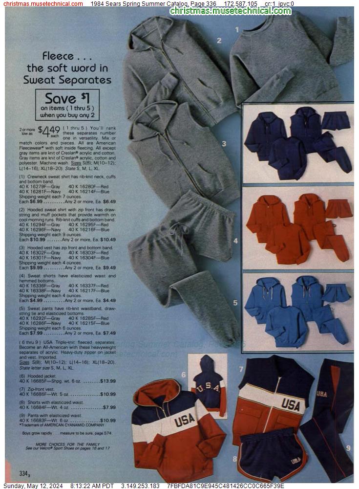 1984 Sears Spring Summer Catalog, Page 336
