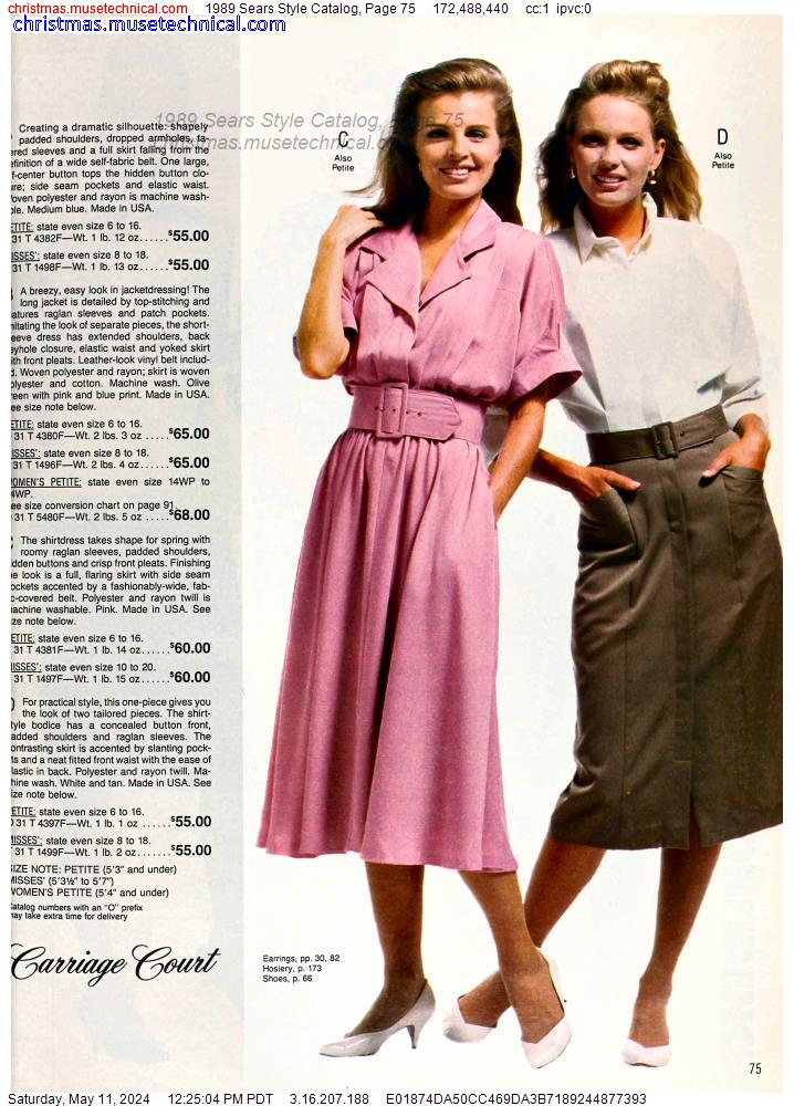 1989 Sears Style Catalog, Page 75