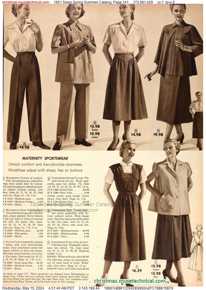 1951 Sears Spring Summer Catalog, Page 141