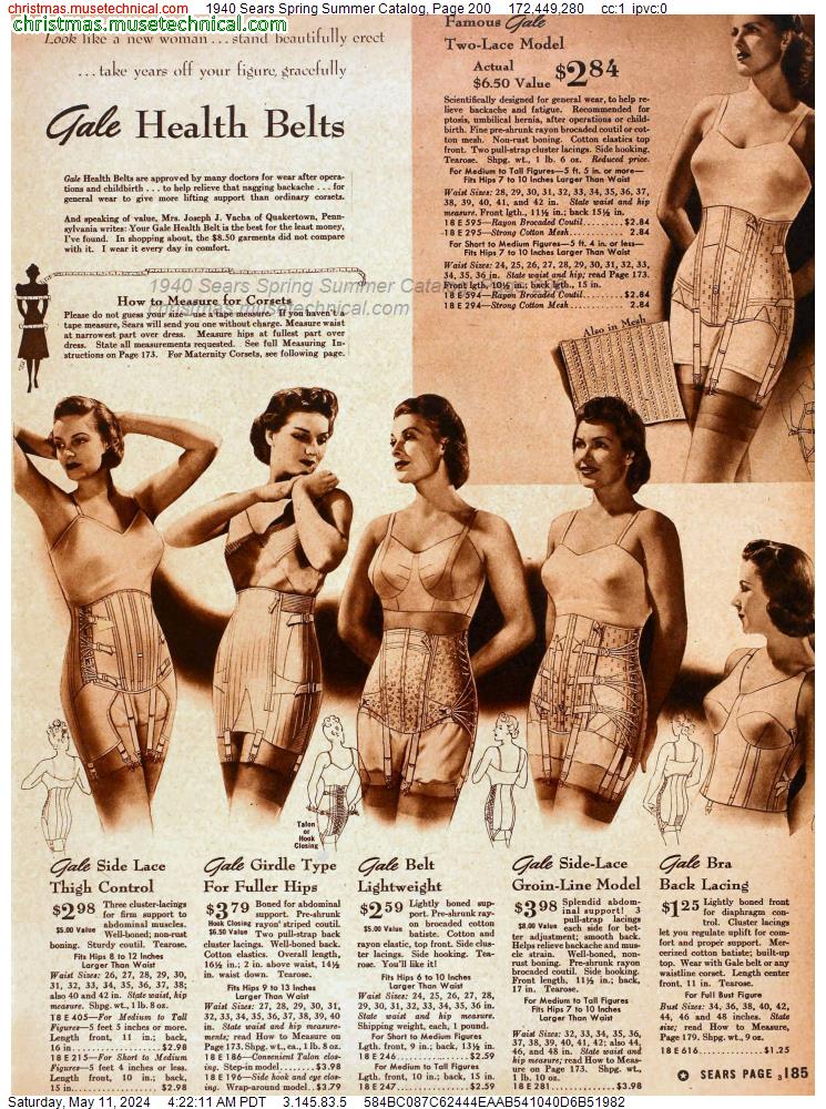 1940 Sears Spring Summer Catalog, Page 200