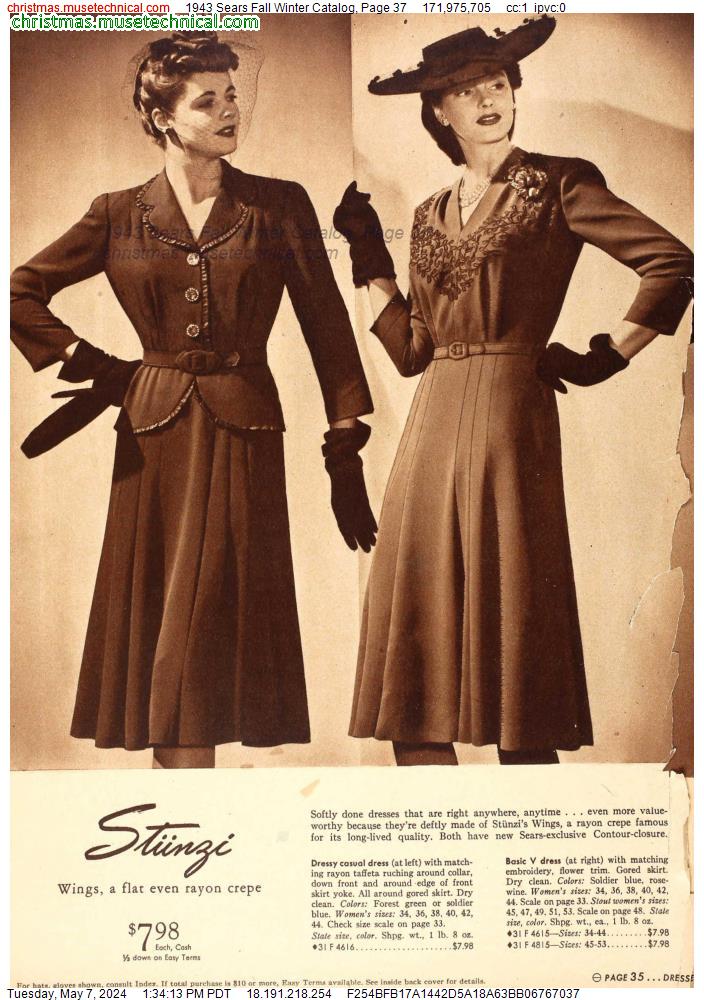 1943 Sears Fall Winter Catalog, Page 37