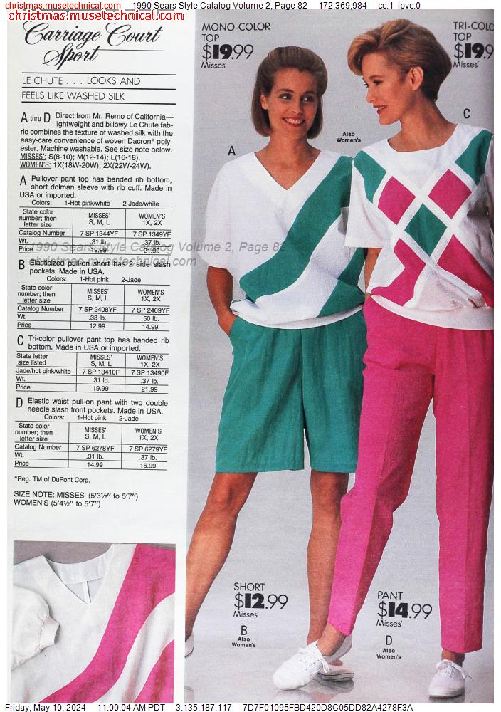 1990 Sears Style Catalog Volume 2, Page 82