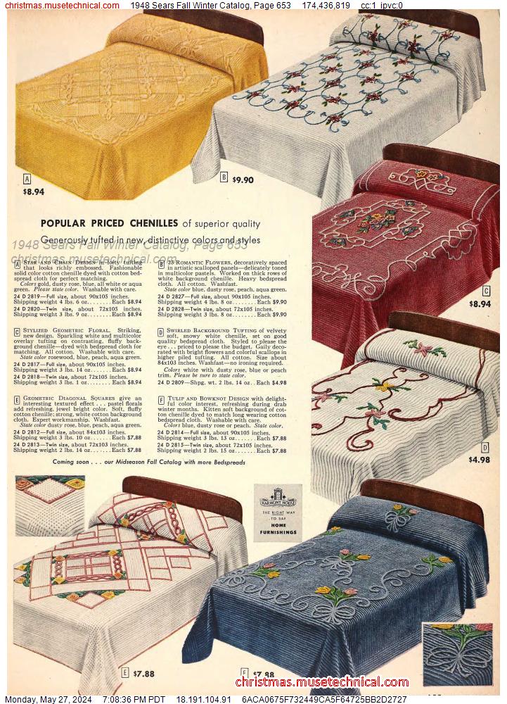 1948 Sears Fall Winter Catalog, Page 653