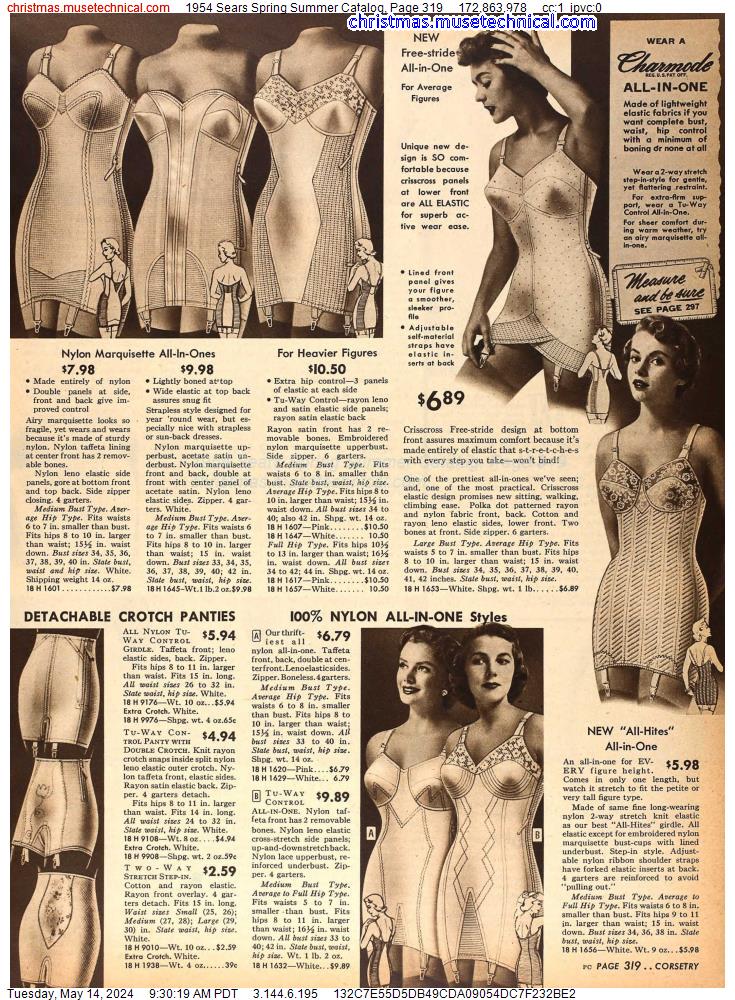 1954 Sears Spring Summer Catalog, Page 319