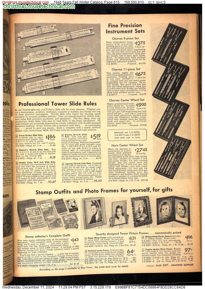 1946 Sears Fall Winter Catalog, Page 615