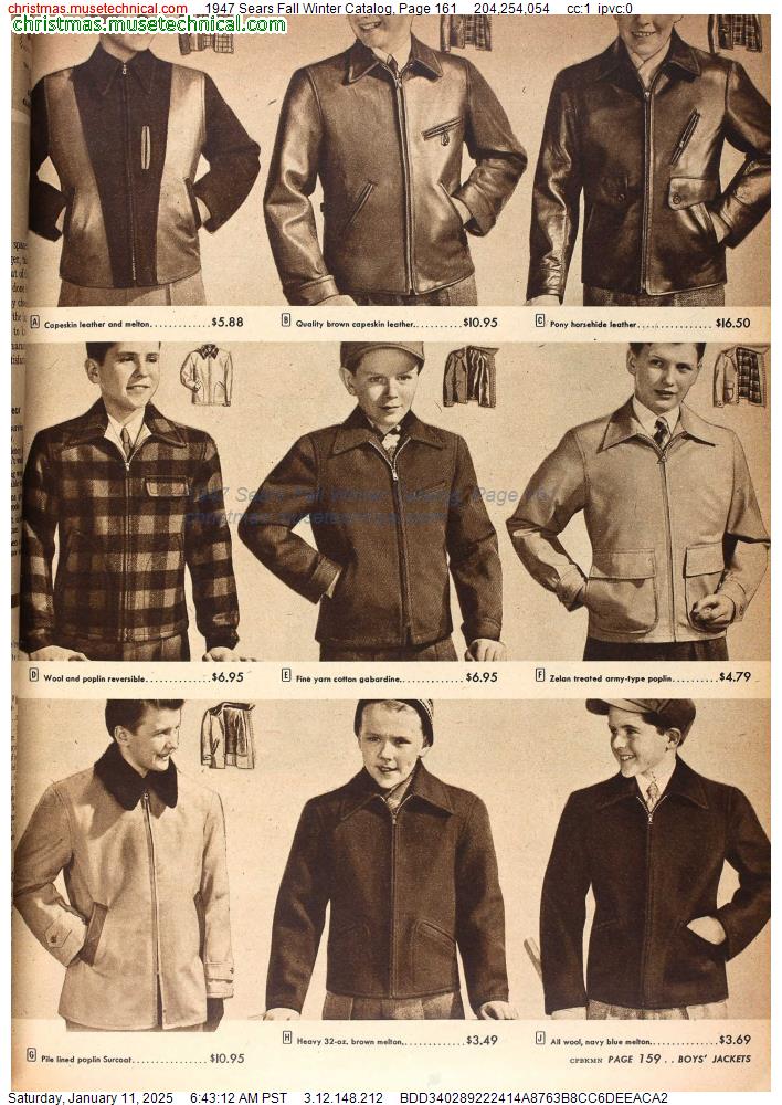 1947 Sears Fall Winter Catalog, Page 161