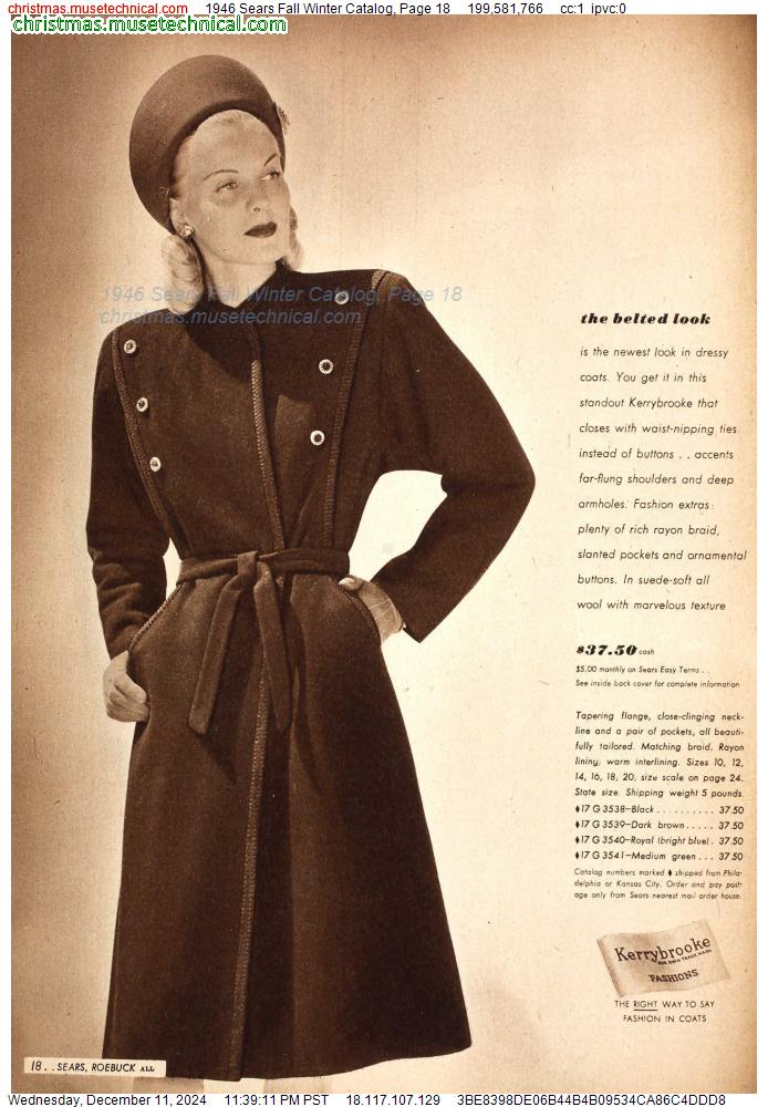 1946 Sears Fall Winter Catalog, Page 18