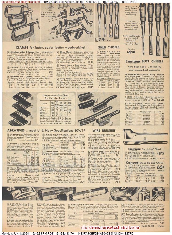 1950 Sears Fall Winter Catalog, Page 1204