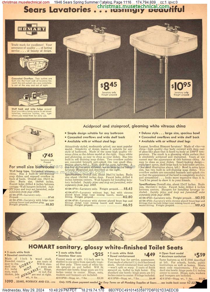 1946 Sears Spring Summer Catalog, Page 1116