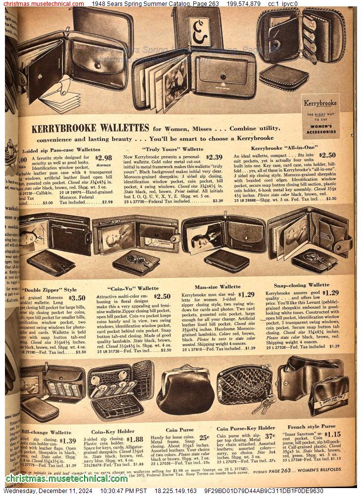 1948 Sears Spring Summer Catalog, Page 263