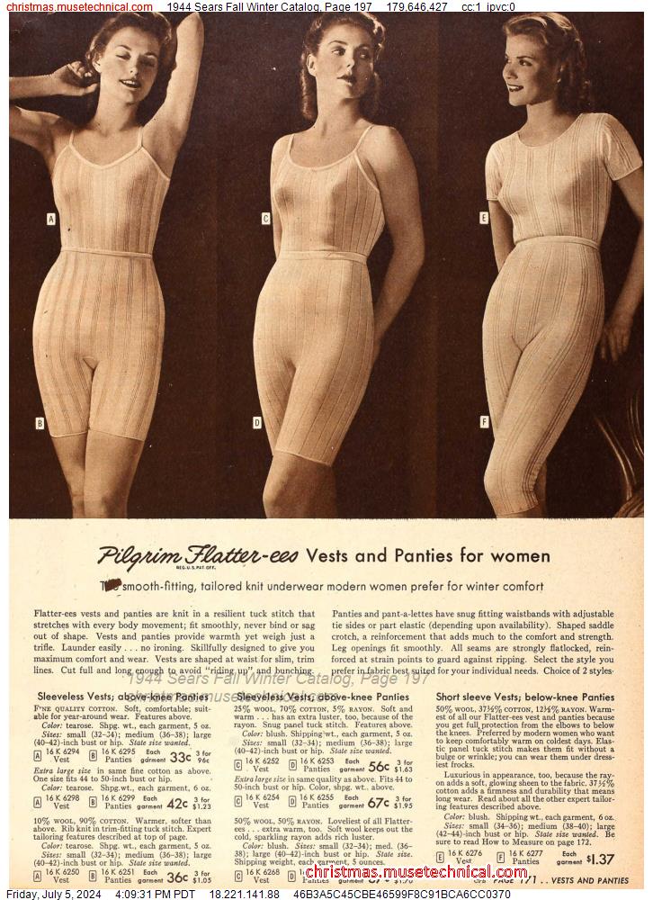 1944 Sears Fall Winter Catalog, Page 197