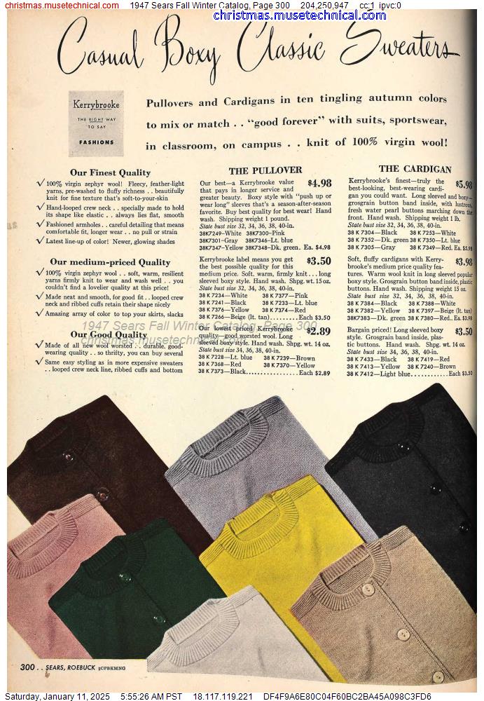 1947 Sears Fall Winter Catalog, Page 300