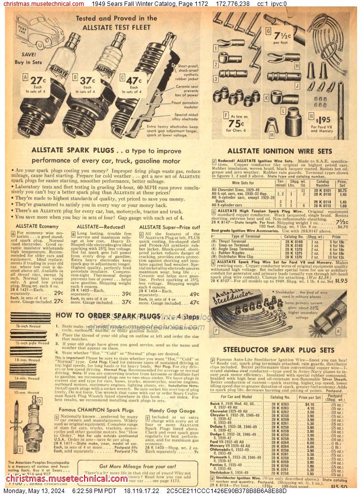 1949 Sears Fall Winter Catalog, Page 1172