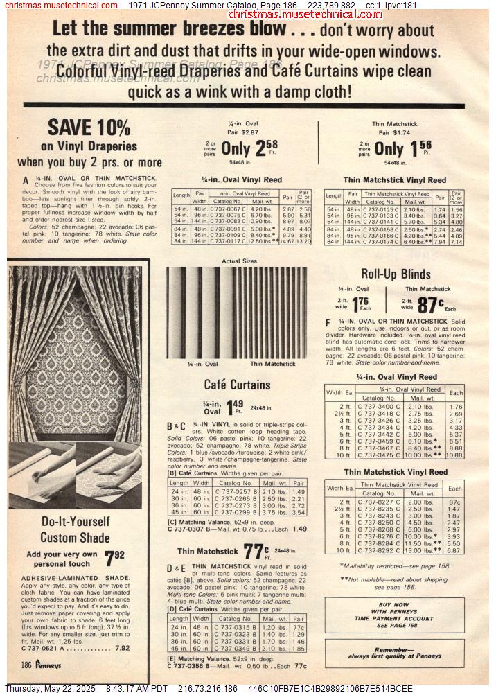 1971 JCPenney Summer Catalog, Page 186