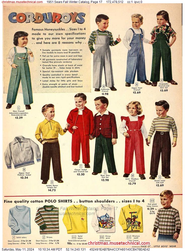1951 Sears Fall Winter Catalog, Page 17