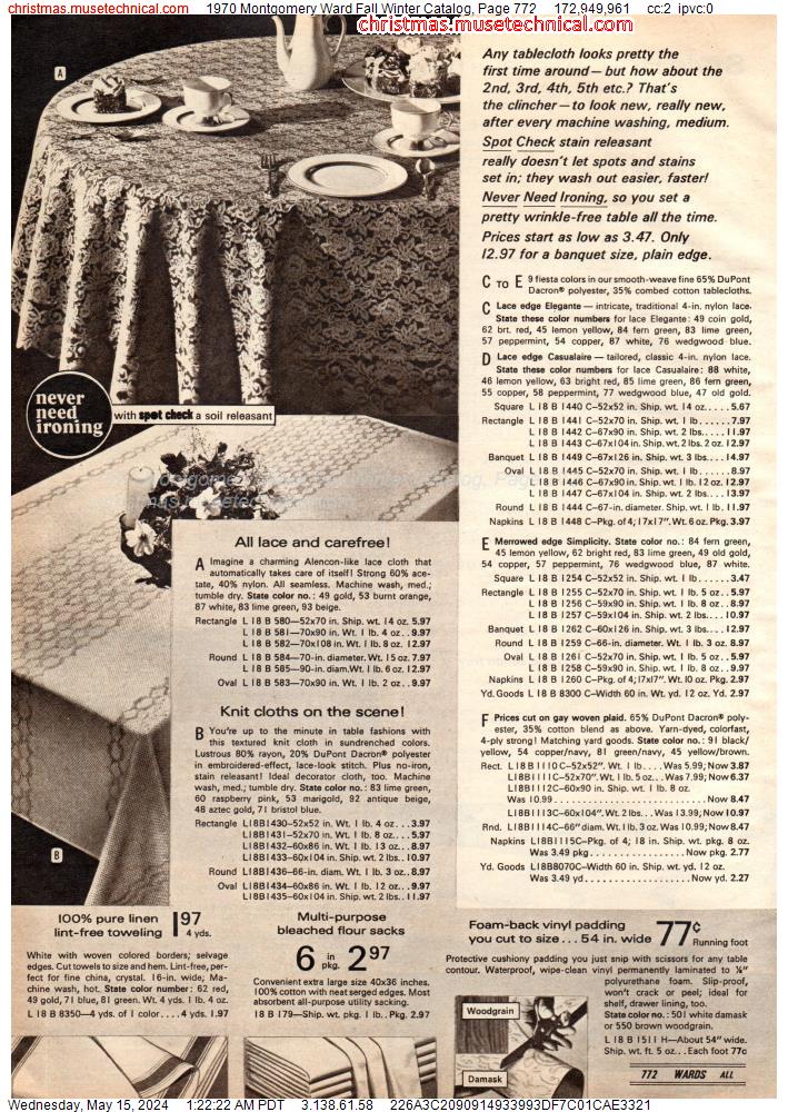 1970 Montgomery Ward Fall Winter Catalog, Page 772