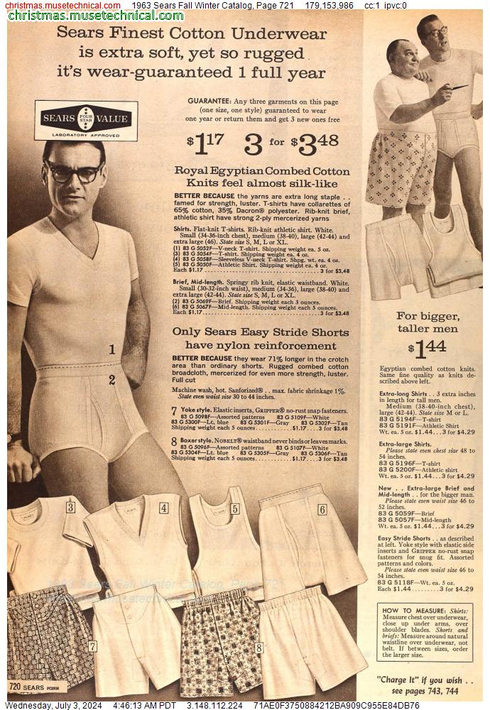 1963 Sears Fall Winter Catalog, Page 721