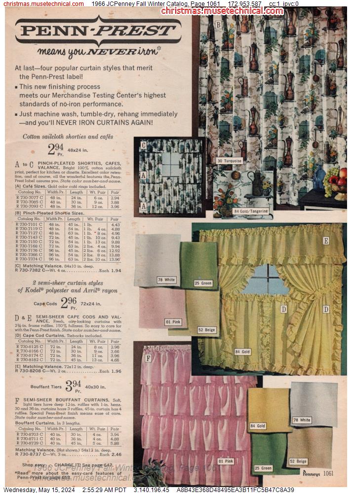 1966 JCPenney Fall Winter Catalog, Page 1061
