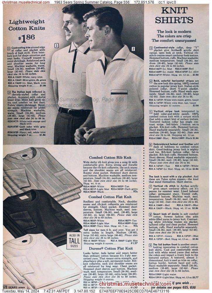 1963 Sears Spring Summer Catalog, Page 556