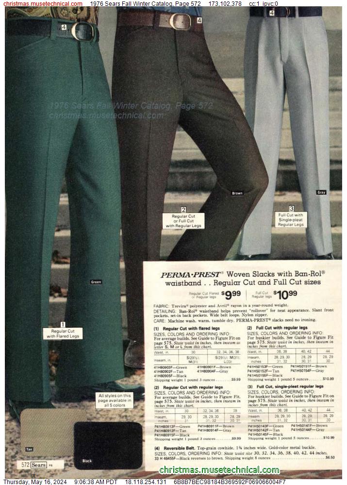 1976 Sears Fall Winter Catalog, Page 572