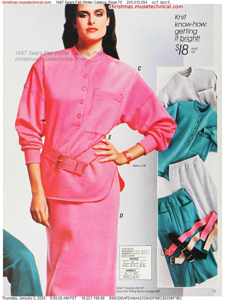 1987 Sears Fall Winter Catalog, Page 75