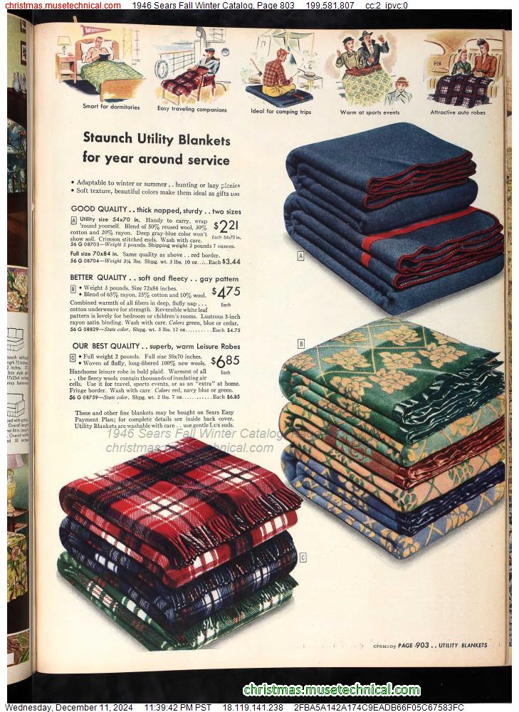 1946 Sears Fall Winter Catalog, Page 803