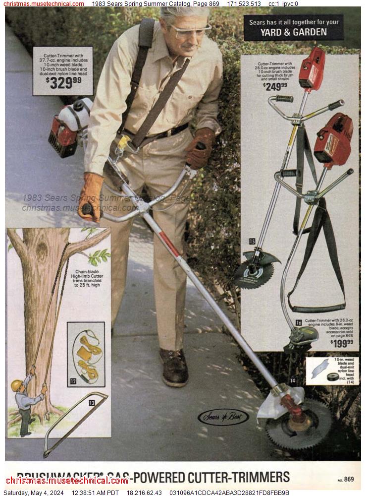 1983 Sears Spring Summer Catalog, Page 869