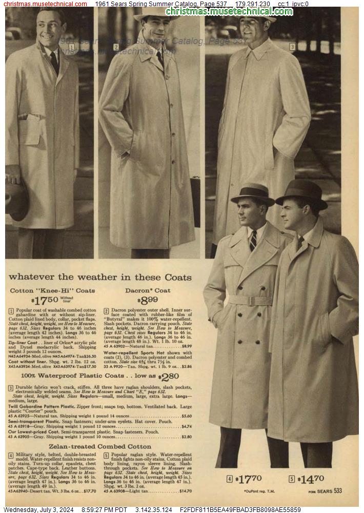 1961 Sears Spring Summer Catalog, Page 537