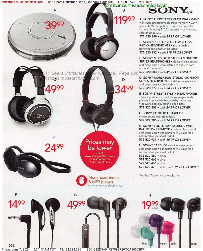 2011 Sears Christmas Book (Canada), Page 696