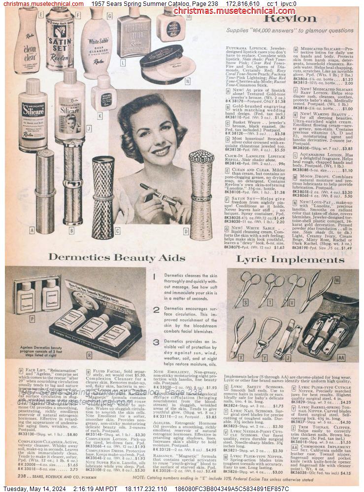 1957 Sears Spring Summer Catalog, Page 238