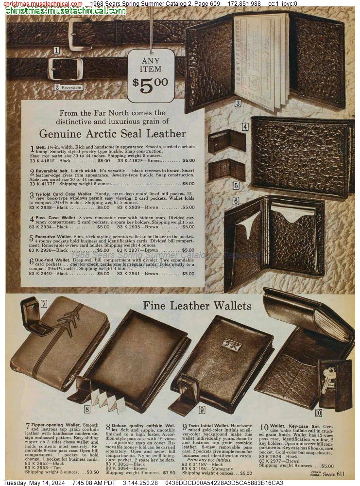 1968 Sears Spring Summer Catalog 2, Page 609