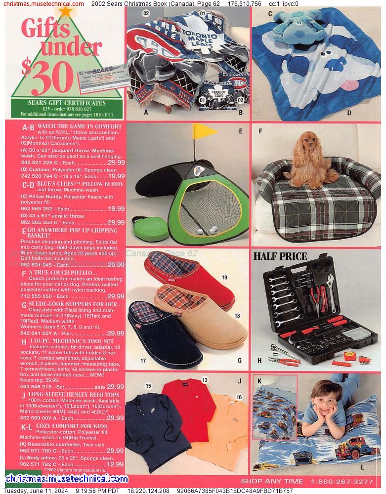 2002 Sears Christmas Book (Canada), Page 62