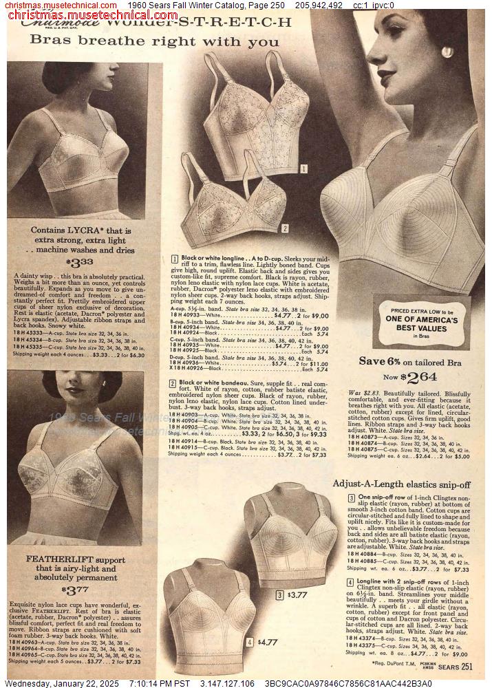 1960 Sears Fall Winter Catalog, Page 250