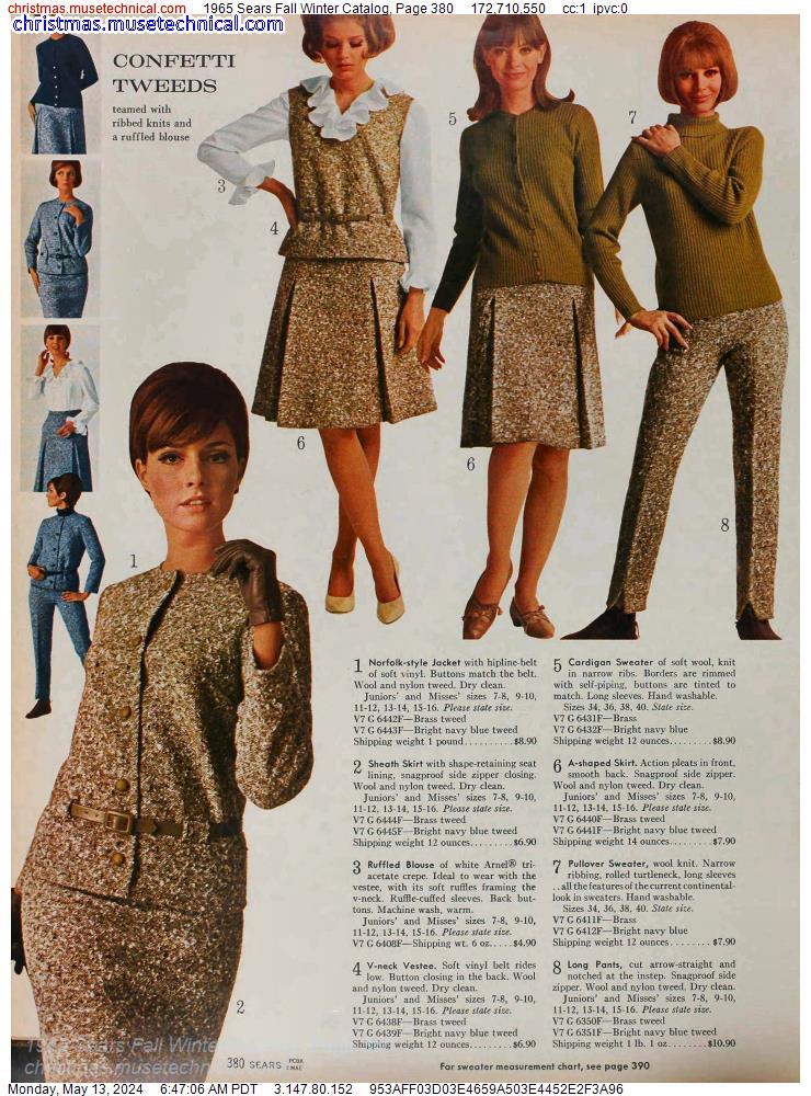 1965 Sears Fall Winter Catalog, Page 380