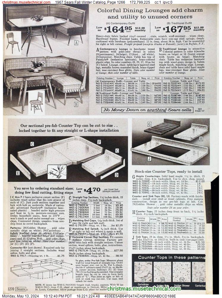 1967 Sears Fall Winter Catalog, Page 1266