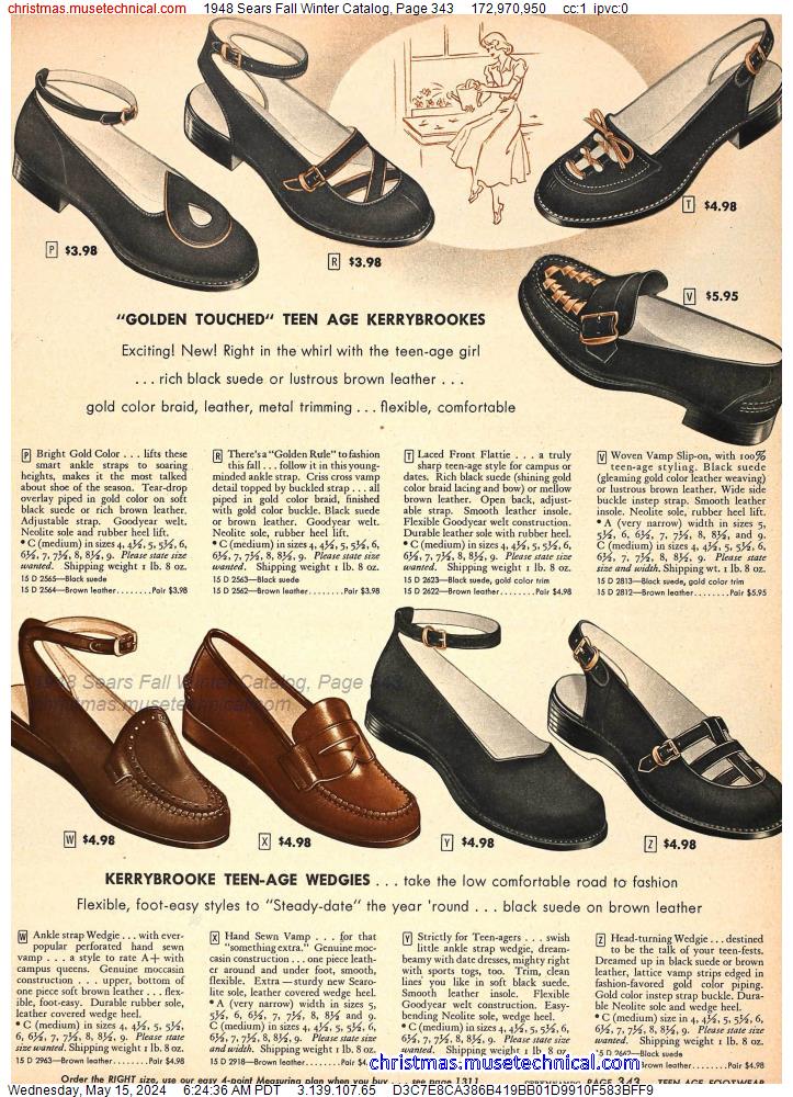 1948 Sears Fall Winter Catalog, Page 343