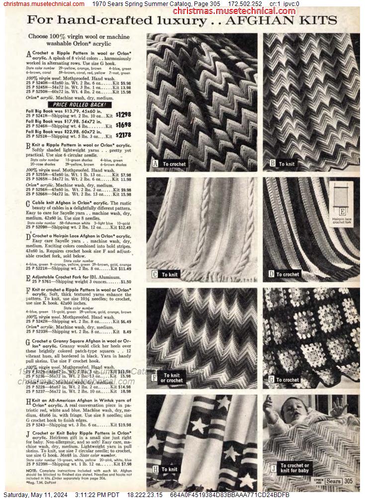1970 Sears Spring Summer Catalog, Page 305