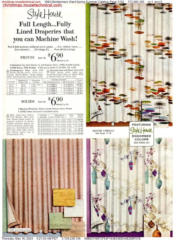 1964 Montgomery Ward Spring Summer Catalog, Page 1102