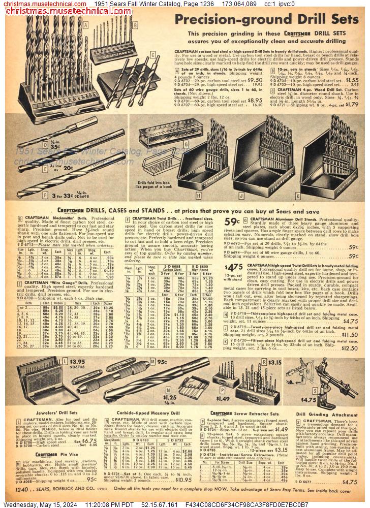 1951 Sears Fall Winter Catalog, Page 1236