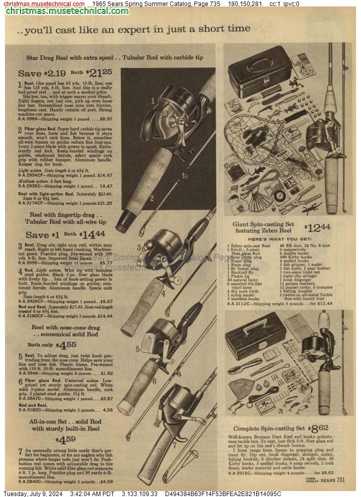 1965 Sears Spring Summer Catalog, Page 735