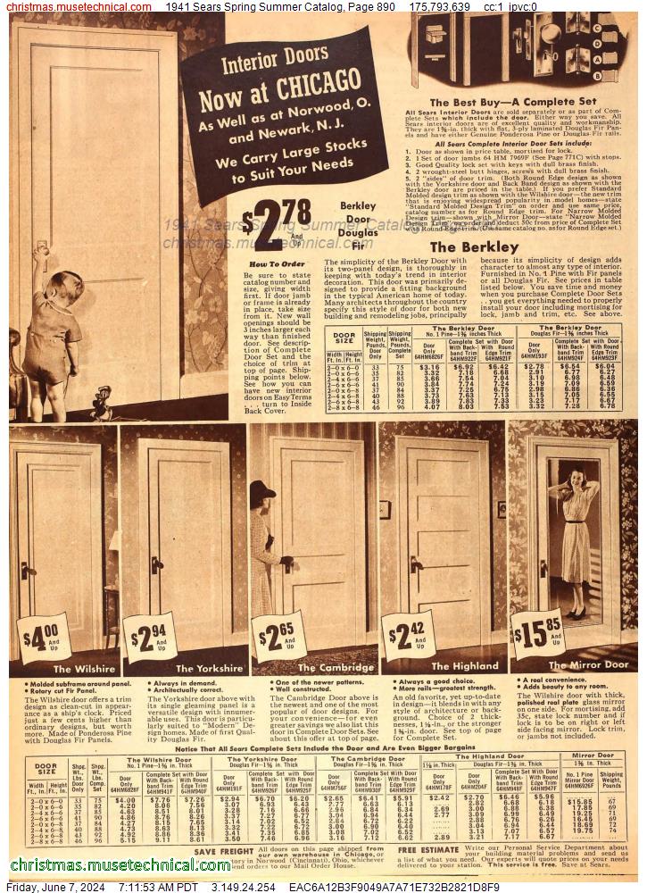 1941 Sears Spring Summer Catalog, Page 890