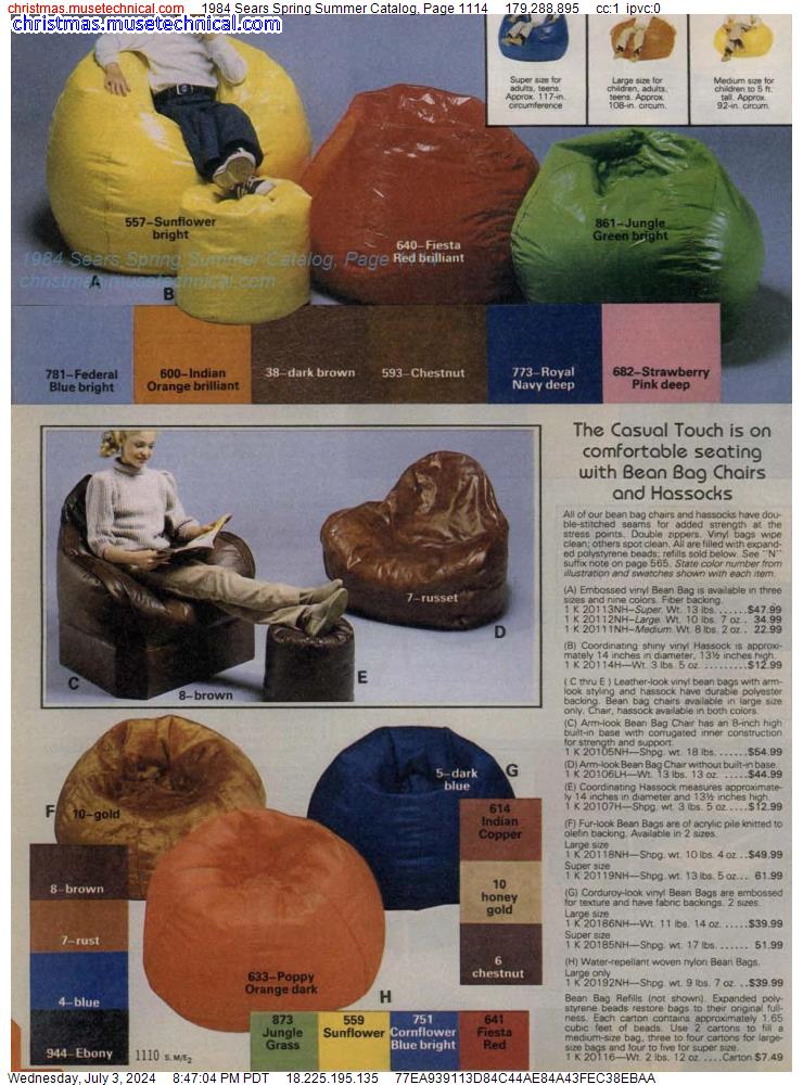 1984 Sears Spring Summer Catalog, Page 1114