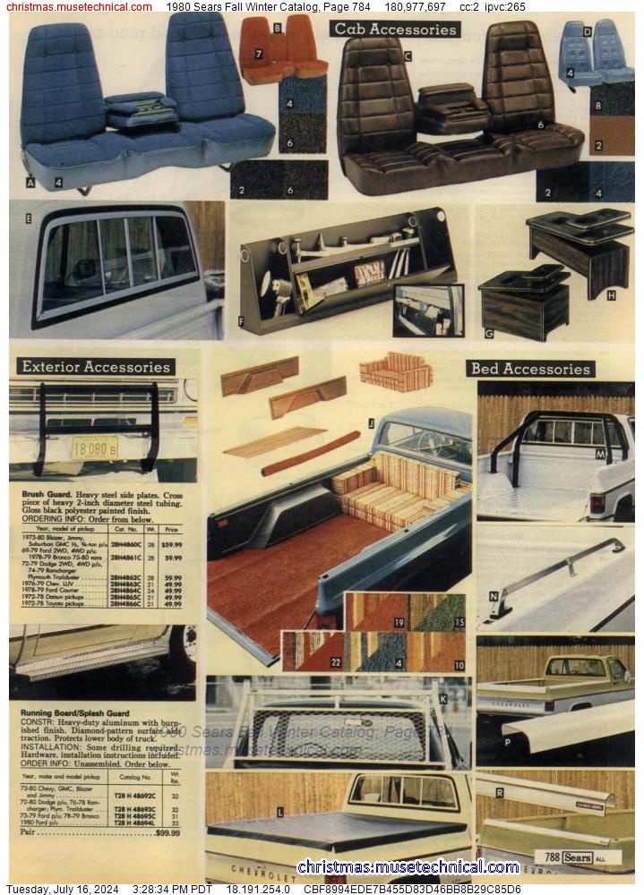 1980 Sears Fall Winter Catalog, Page 784