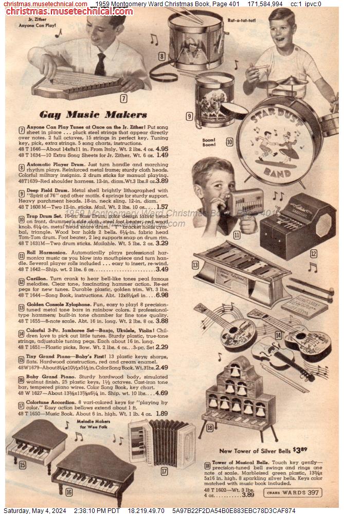 1959 Montgomery Ward Christmas Book, Page 401