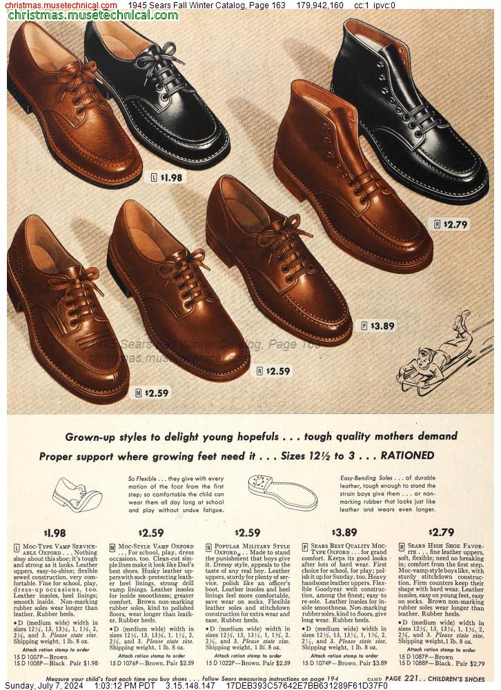 1945 Sears Fall Winter Catalog, Page 163