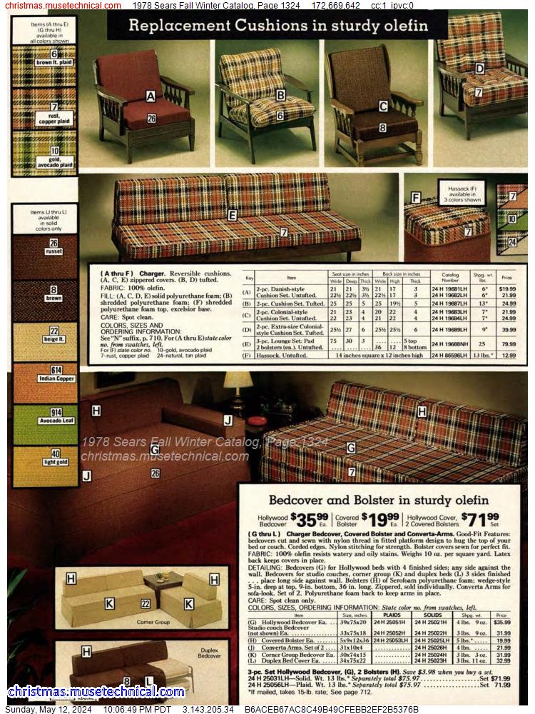 1978 Sears Fall Winter Catalog, Page 1324