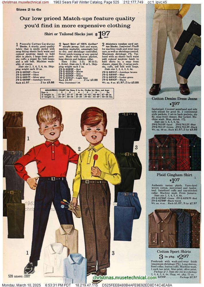 1963 Sears Fall Winter Catalog, Page 525